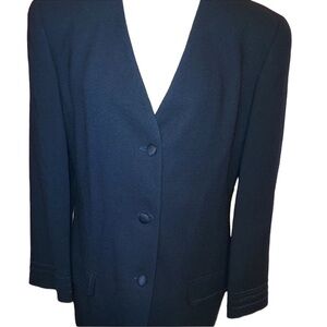 NWT Ellen Tracy Linda Allard 100% Wool Career Blazer 10